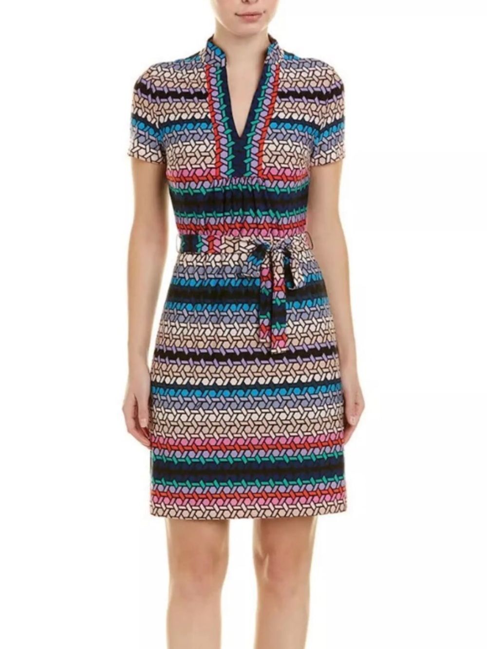 Trina Turk Small Stained Glass/Geometric Colorful Dress Business Casual/Summer